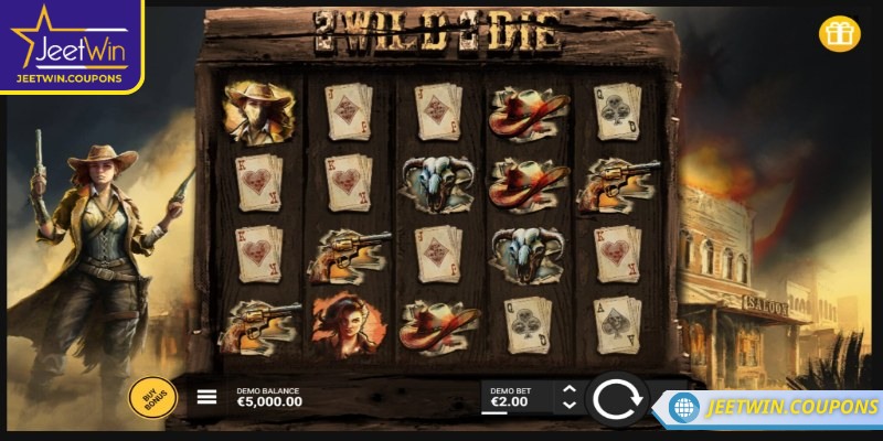 2 Wild 2 Die JeetWin – Cao bồi phiêu lưu giữa sa mạc vàng 1 2 Wild 2 Die JeetWin thiết kế theo phong cách cao bồi Mỹ