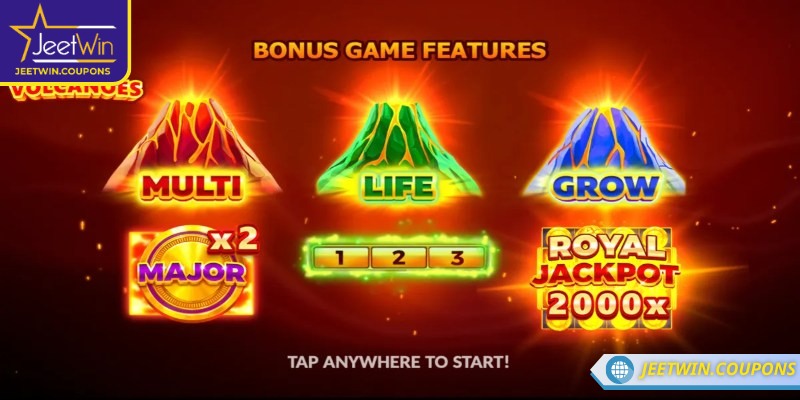 3 Coin Volcanoes JeetWin là game nổ hũ dạng video slot